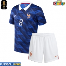 Frankreich Aurelien Tchouameni #8 Heimtrikotsatz Kinder WM 2026 Kurzarm (+ Kurze Hosen)